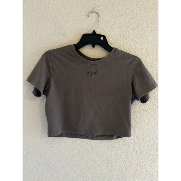Jordan Tops - Jordan Gray Crop Top M with Black Logo